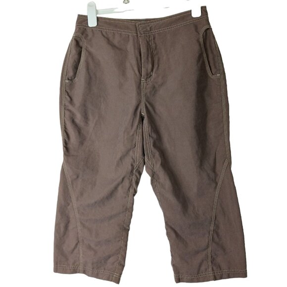 Marmot Womens Capri Pants Size 6 Brown Lightweight Hiking Outdoor Adventure - Picture 1 of 10